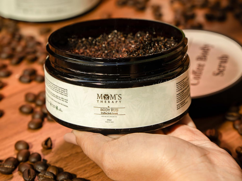 Mom's Therapy Exfoliating Coffee Body Scrub for Tan Removal