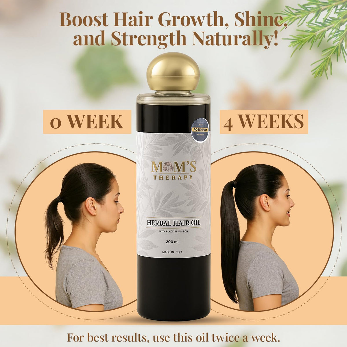 MOM’S THERAPY HERBAL HAIR OIL ( ROSEMARY HAIR OIL)