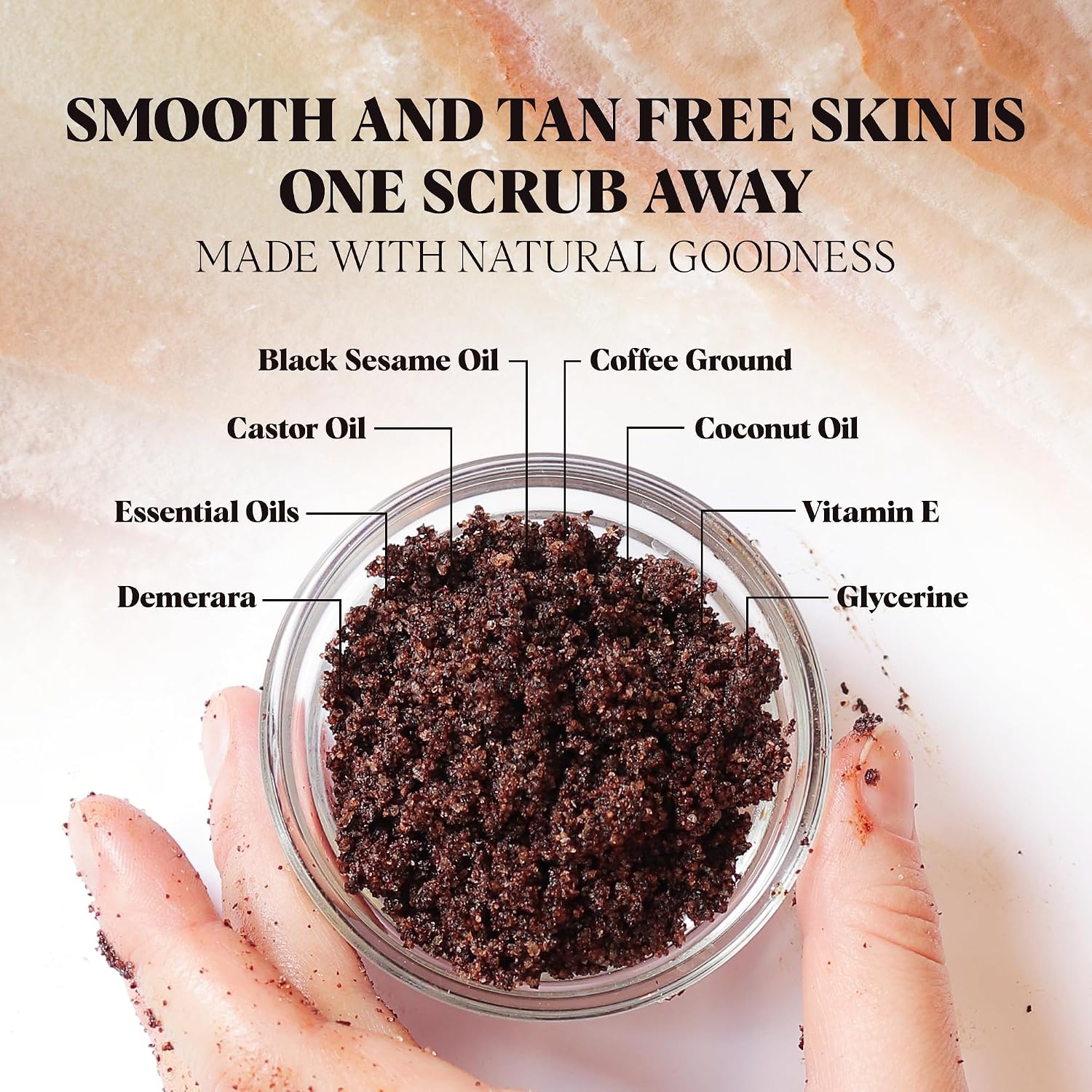 Mom's Therapy Exfoliating Coffee Body Scrub for Tan Removal